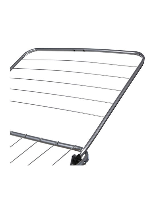 5Five Metallic Folding Floor Clothes Drying Rack with Hanging Length 18m