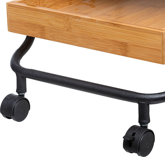 Metallic Trolley 3 Tiers Black 174621