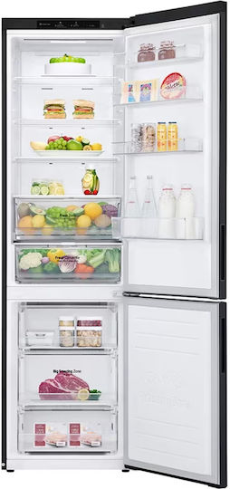 LG Kühl-Gefrierkombination 384Es Total NoFrost H203xB59.5xT67.5cm. Schwarz GBP62MCNBC
