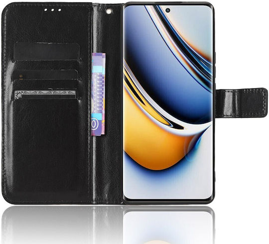 Crazy Horse Wallet Δερματίνης / Πλαστικό / Σιλικόνης Μαύρο (Realme 11 Pro / 11 Pro+)