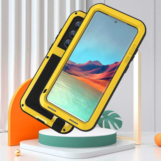 Love Mei Back Cover Metalic Galben (Galaxy S22 Ultra 5G)