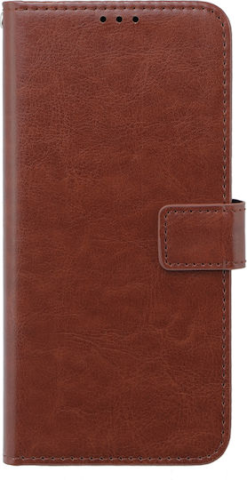 Crazy Horse Brieftasche Synthetisches Leder / Kunststoff / Silikon Braun (Oppo A58 4G)