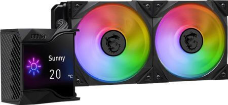 MSI MPG CORELIQUID D240 Охлаждане AIO CPU с 2 Вентилатора 120mm и ARGB Осветление