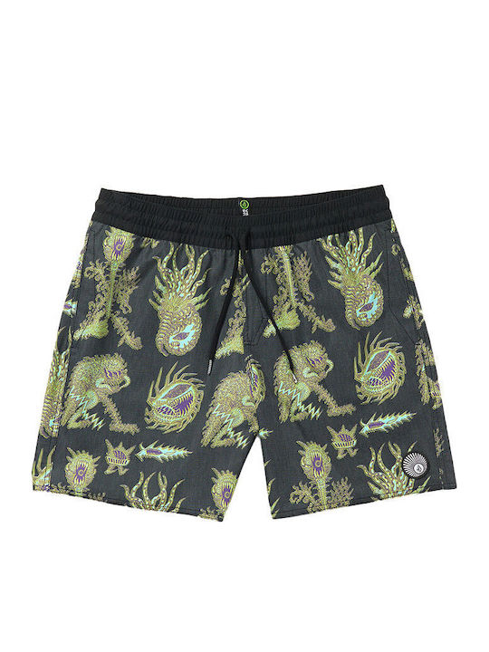 Trunk 17 Men's Swimwear Bermuda Black with Patterns