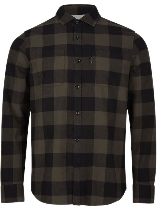 Long-sleeved Flannel Shirt Checked Plaid