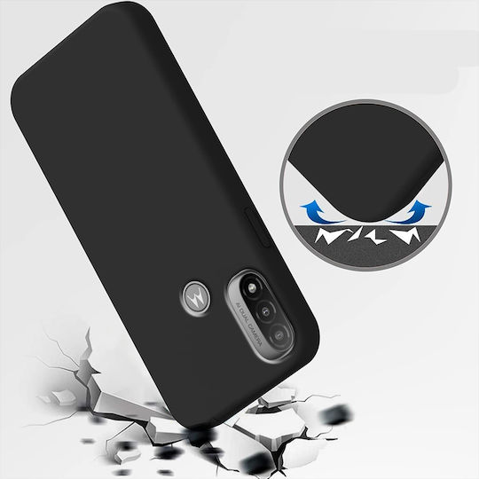 Erbord Back Cover Σιλικόνης Μαύρο (Moto E40)