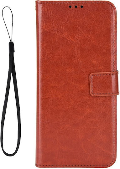 Crazy Horse Wallet Piele artificială / Plastic / Silicon Maro (Redmi Note 12 5G / Poco X5 5G)