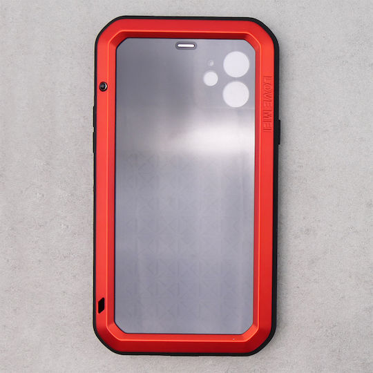 Love Mei Back Cover Μεταλλικό Κόκκινο (iPhone 12 / 12 Pro)
