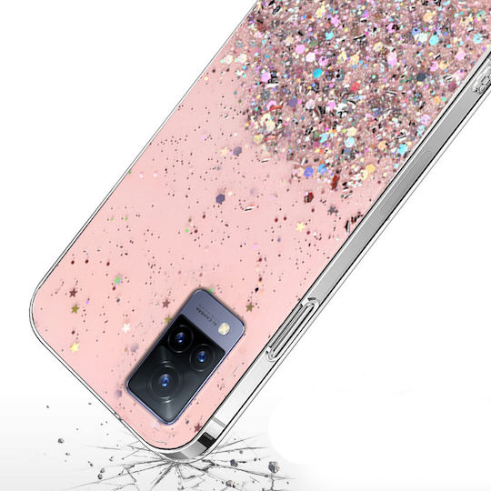 Erbord Umschlag Rückseite Kunststoff / Silikon Rosa (Vivo V21 5G)