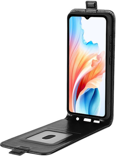 Oppo Buchen Sie Leder / Synthetisches Leder Schwarz (Oppo A38 4G)