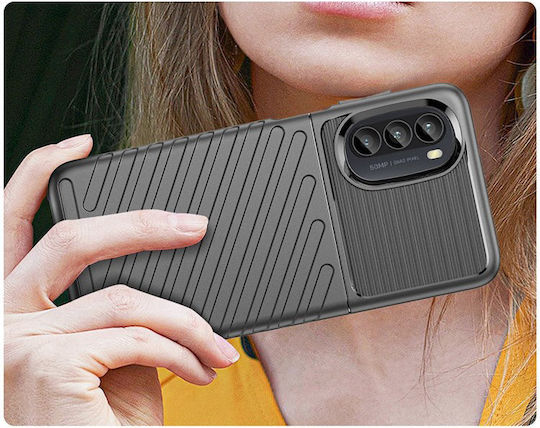 Erbord Back Cover Σιλικόνης Μαύρο (Moto G52)