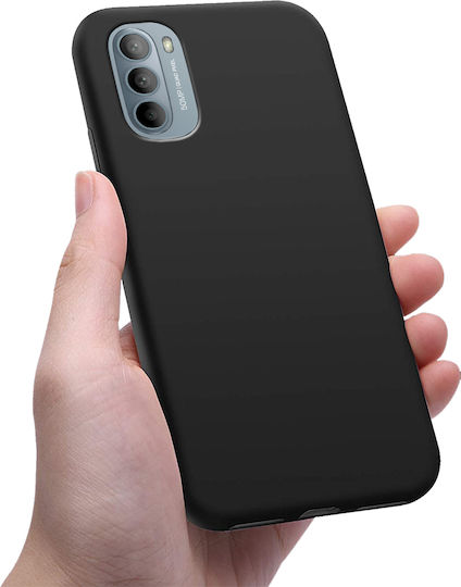Erbord Umschlag Rückseite Silikon Schwarz (Moto G51)