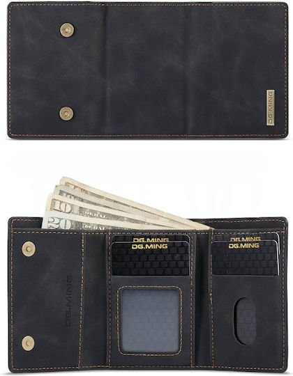 DG.MING Wallet Δερματίνης / Σιλικόνης / Πλαστικό Μαύρο (Galaxy S23 Ultra)