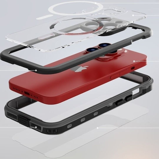 Shellbox Back Cover 2mm Αδιάβροχο Μαύρο (iPhone 15 Pro)