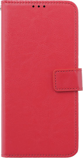 Crazy Horse Wallet Δερματίνης / Πλαστικό / Σιλικόνης Κόκκινο (Oppo A58 4G)