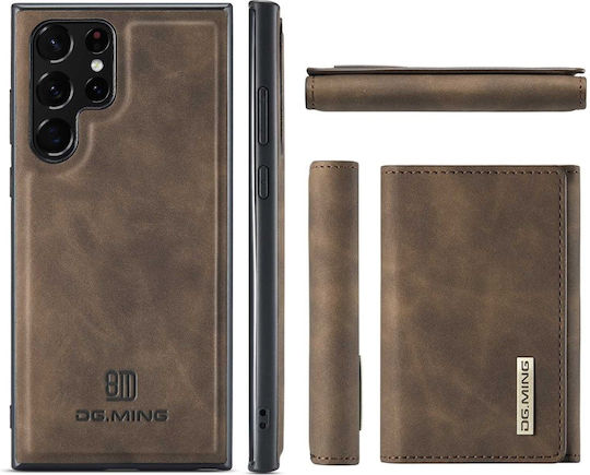 DG.MING Портмоне Изкуствена кожа / Силикон / Пластмаса Кафяв (Galaxy S23 Ultra)