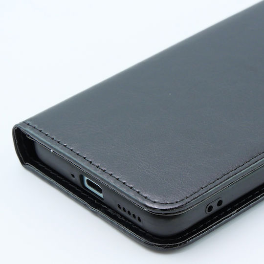 Crazy Horse Wallet Piele artificială / Plastic / Silicon Negru (Xiaomi 13T / 13T Pro)