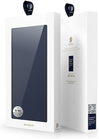 Dux Ducis Skinpro Book Σιλικόνης / Δερμάτινο 2mm Navy Μπλε (Redmi Note 12 Pro+)