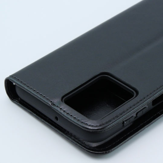 Crazy Horse Wallet Piele artificială / Plastic / Silicon Negru (Motorola Moto G54 5G)