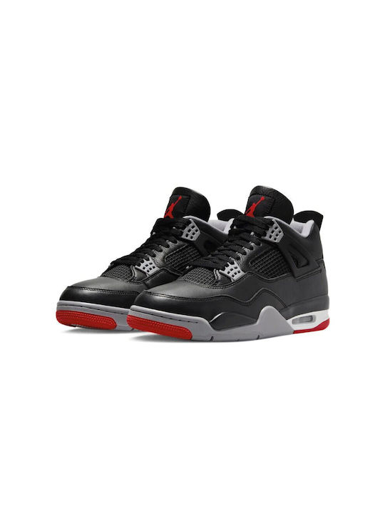 Jordan Air Jordan 4 Retro Bărbați Cizme Black / Cement Grey / Varsity Red / Summit White