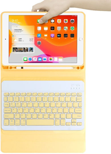 Flip Cover with Keyboard English US Yellow for iPad 2019/2020/2021 10.2''
