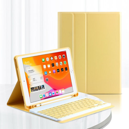 Flip Cover with Keyboard English US Yellow for iPad 2019/2020/2021 10.2''
