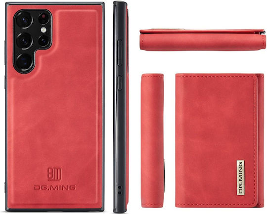 DG.MING Портмоне Изкуствена кожа / Силикон / Пластмаса Червен (Galaxy S23 Ultra)