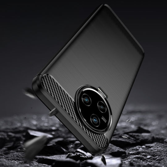 Infinix Back Cover Πλαστικό / Σιλικόνης Μαύρο (Infinix Note 12 2023, Karbon)