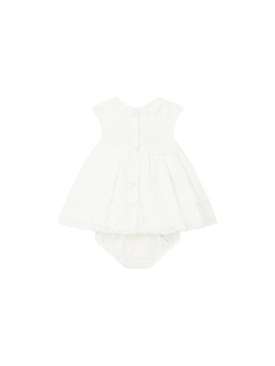 Mayoral Kids Dress Short Sleeve White