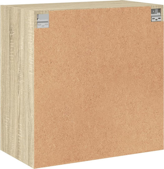 Hanging Living Room Cabinet Made of Oak Particle Board 68x37x68.5cm