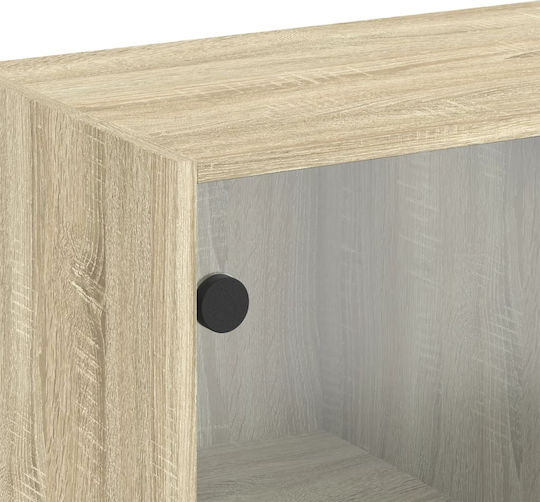 Hanging Living Room Cabinet Made of Oak Particle Board 68x37x68.5cm