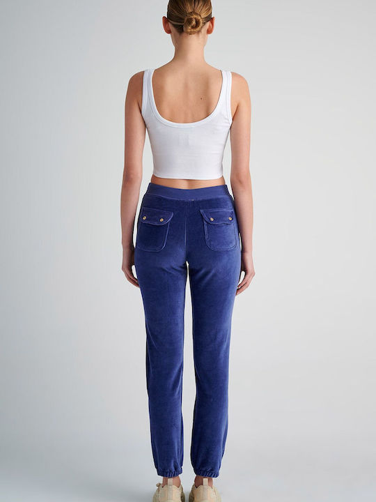 SugarFree Pantaloni de trening pentru femei cu cauciuc Violet Catifea