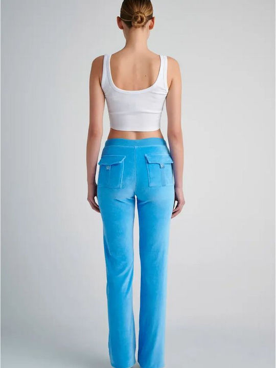New Easy Jogginghose Samt Hellblau