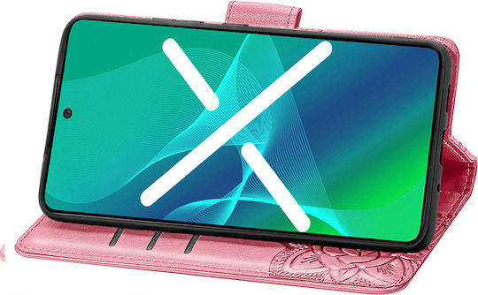 Book Δερματίνης / Πλαστικό / Σιλικόνης Ροζ (Motorola Edge 30)