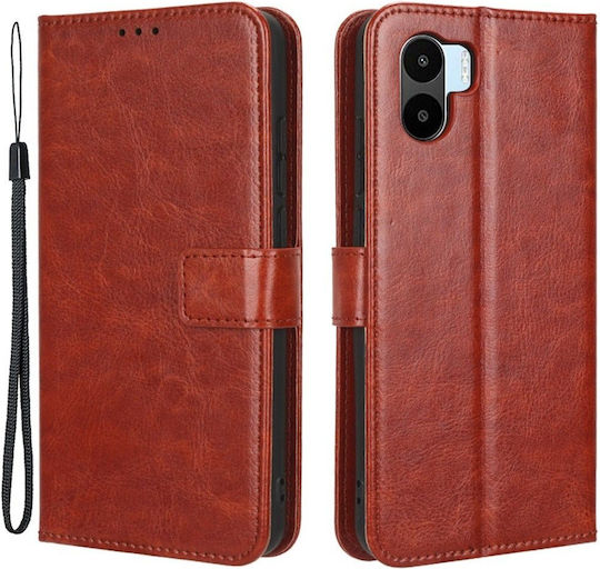 Crazy Horse Wallet Δερματίνης / Πλαστικό / Σιλικόνης Καφέ (Redmi A1 / A2)