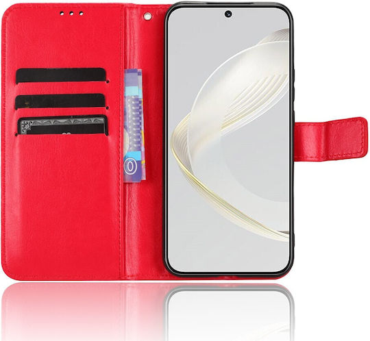 Crazy Horse Wallet Δερματίνης / Πλαστικό / Σιλικόνης Κόκκινο (Huawei Nova 11 Pro)