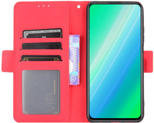 Oppo Book Piele artificială / Plastic / Silicon Roșu (Oppo A78 4G)