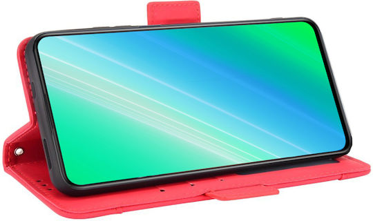 Oppo Book Piele artificială / Plastic / Silicon Roșu (Oppo A78 4G)