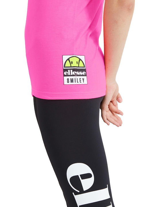 Ellesse Sml09105 Women's Athletic Blouse Short Sleeve Neon Pink