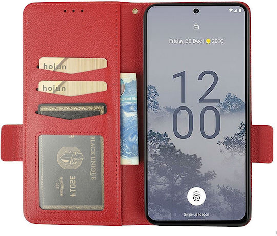 Wallet Δερματίνης Κόκκινο (Nokia X30 5G)