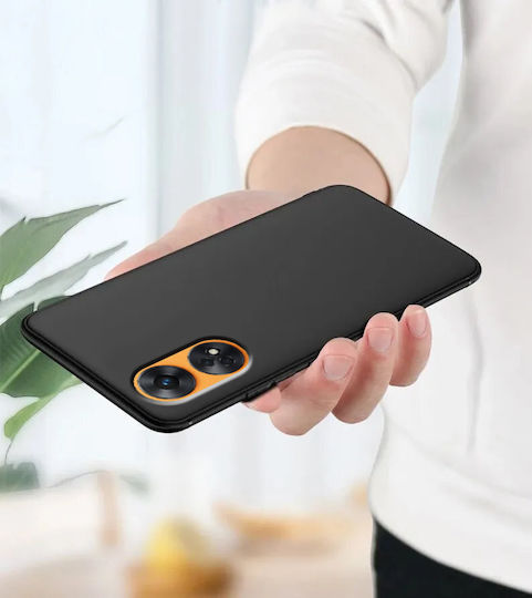 Back Cover Σιλικόνης Μαύρο (Oppo Reno8 T)