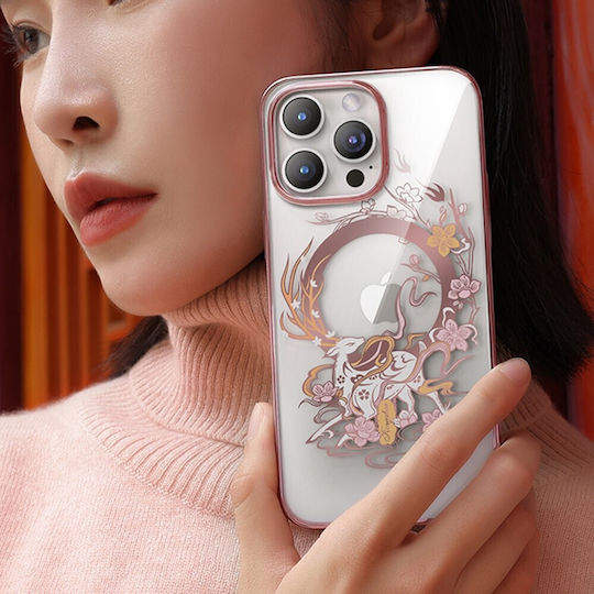 Kingxbar Umschlag Rückseite Rosa (iPhone 14 ProXiaomi 14 Pro)