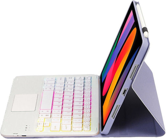 Flip Cover με Πληκτρολόγιο στα Αγγλικά US Μωβ (Xiaomi Redmi Pad SE)
