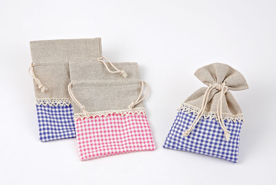 Palma Emporio Fabric Pouch for Gift Fuchsia 11x16cm. 10pcs with Caro and Dandelica
