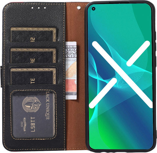 Khazneh Buchen Sie Synthetisches Leder Schwarz (Xperia 10 IV)