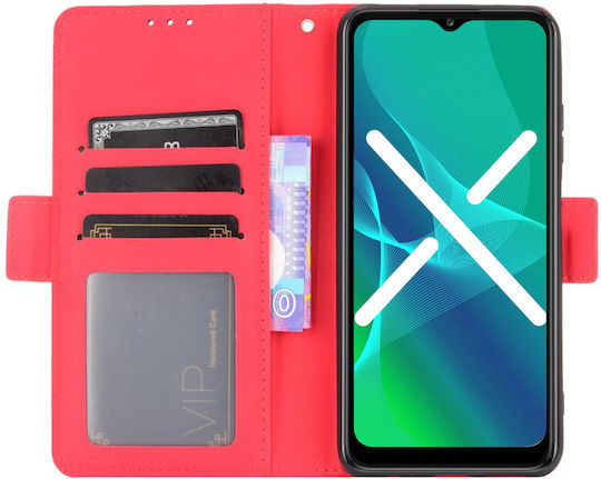 Erbord Book Piele artificială / Plastic / Silicon Roșu (Poco F4 GT 5G)