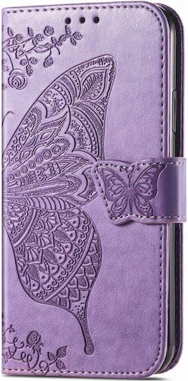Nokia Butterfly Book Synthetic Leather / Plastic / Silicone Purple (Realme C21)