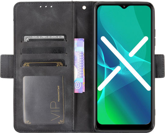 Erbord Book Δερματίνης / Πλαστικό / Σιλικόνης Μαύρο (Oppo Reno6 Pro)