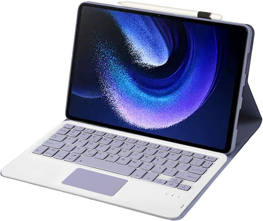 Flip Cover with Keyboard in English US Purple (Xiaomi Pad 6 / 6 Pro)
