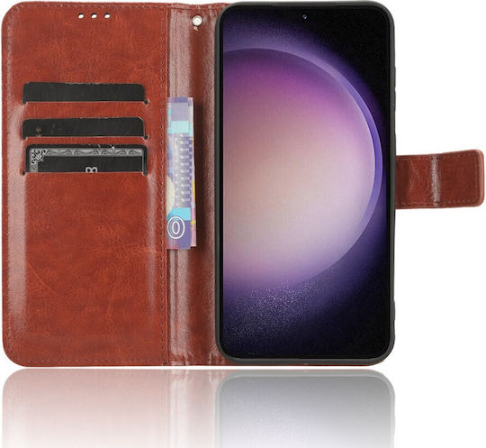 Crazy Horse Wallet Δερματίνης / Πλαστικό / Σιλικόνης Καφέ (Galaxy S23 FE)